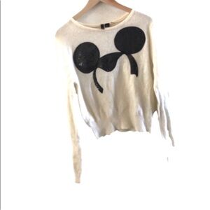 Disney angora sequin Mickey mouse ears sweater size 12 girls